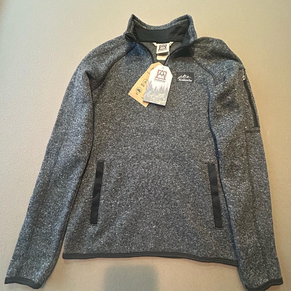Boys Quarter-Zip Pullover Fleece by Avalanche Dark Gray Size 14/16 NWT​
